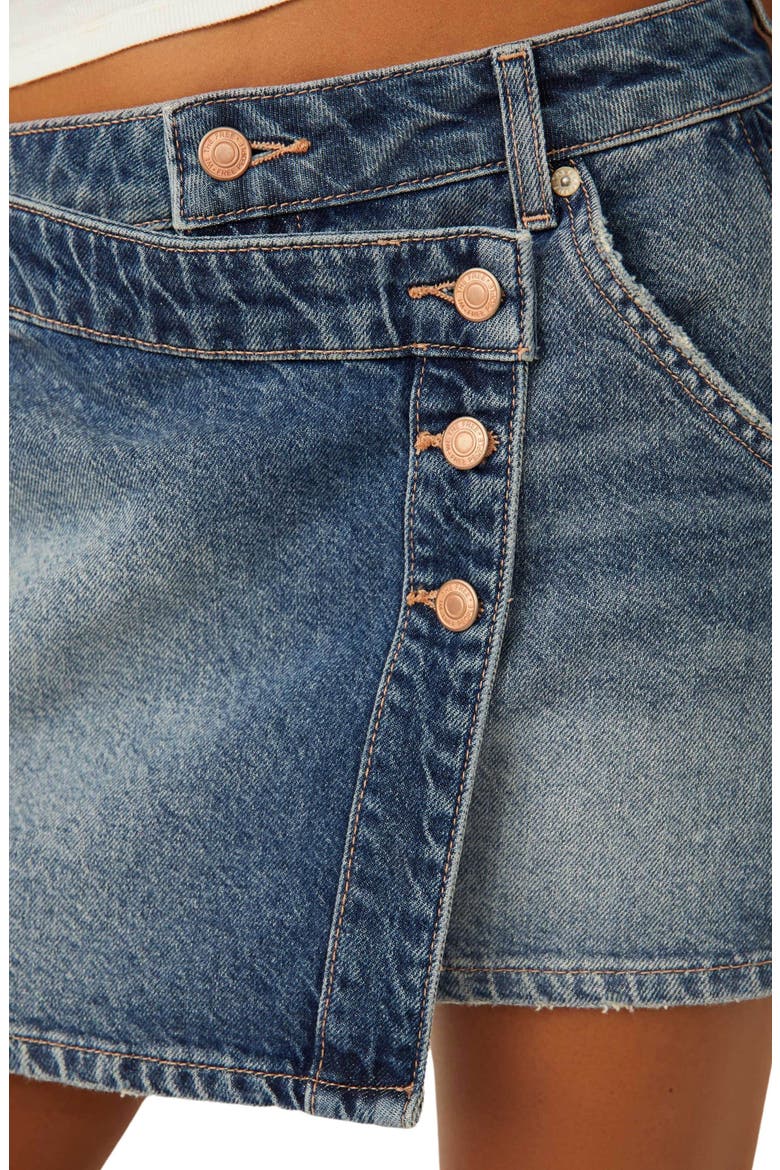 Wynne Denim Skirt, Alternate, color, CORNFLOWER