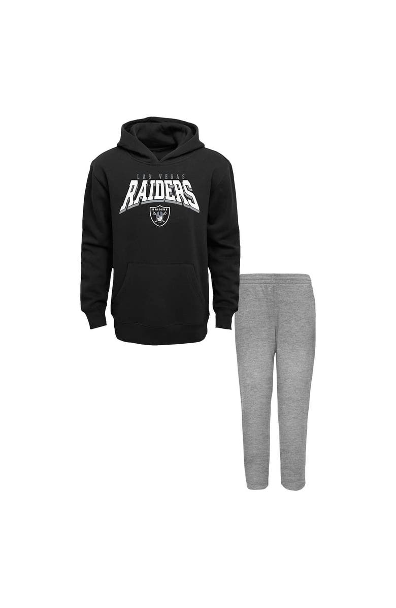 Outerstuff Toddler  Las Vegas Raiders Dynamic Duo Fleece Pullover Hoodie & Sweatpants Set, Main, color, Black