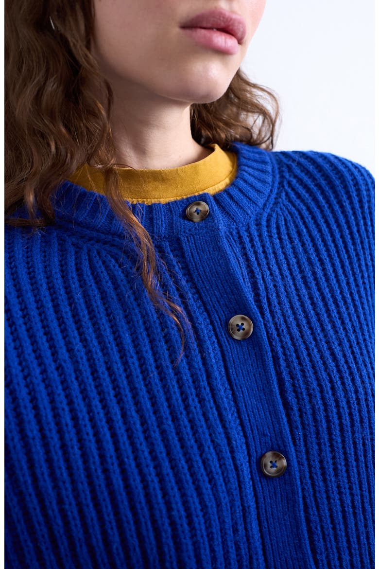 Rib Cardigan, Alternate, color, MEDIUM BLUE