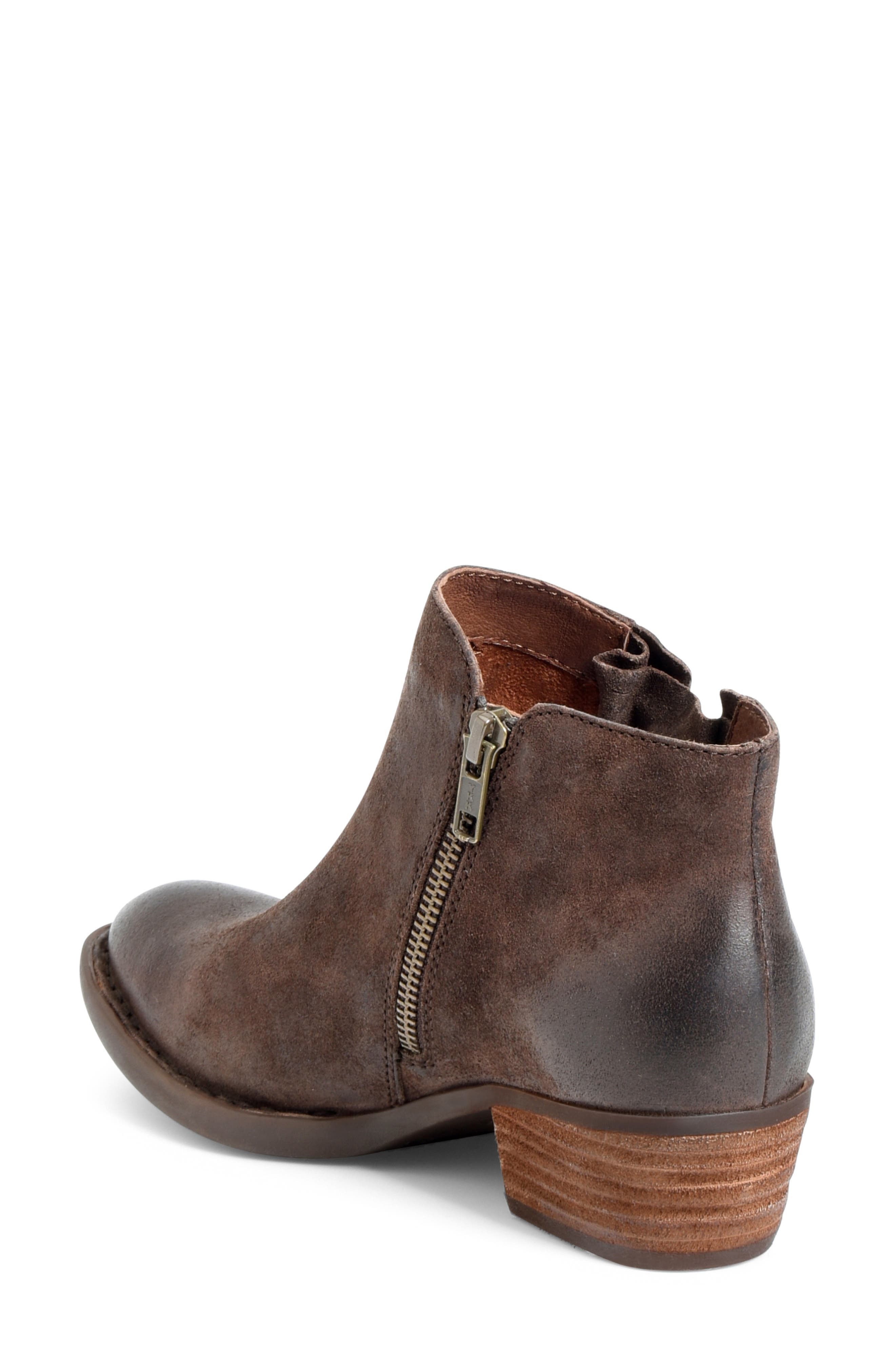 Bessie Bootie, Alternate, color, DARK BROWN DISTRESSED LEATHER