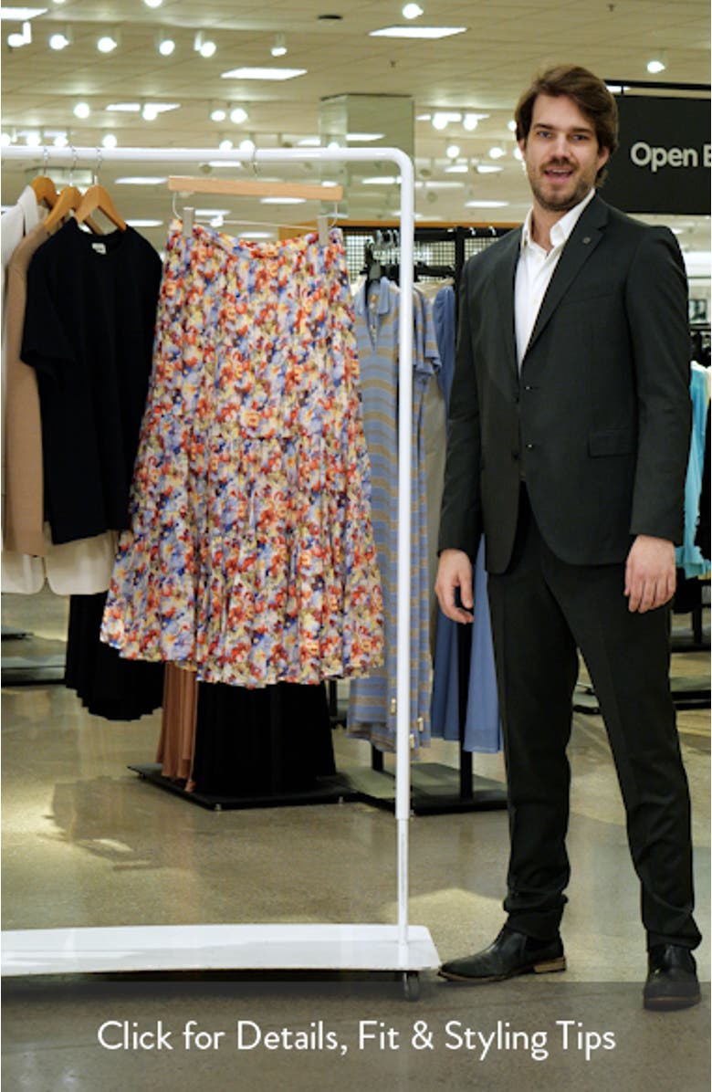 Harper Wildflower Tiered Maxi Skirt, sales video thumbnail