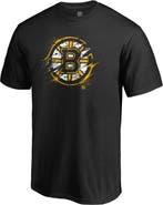 FANATICS Men's Fanatics Branded Black Boston Bruins Splatter Logo T-Shirt