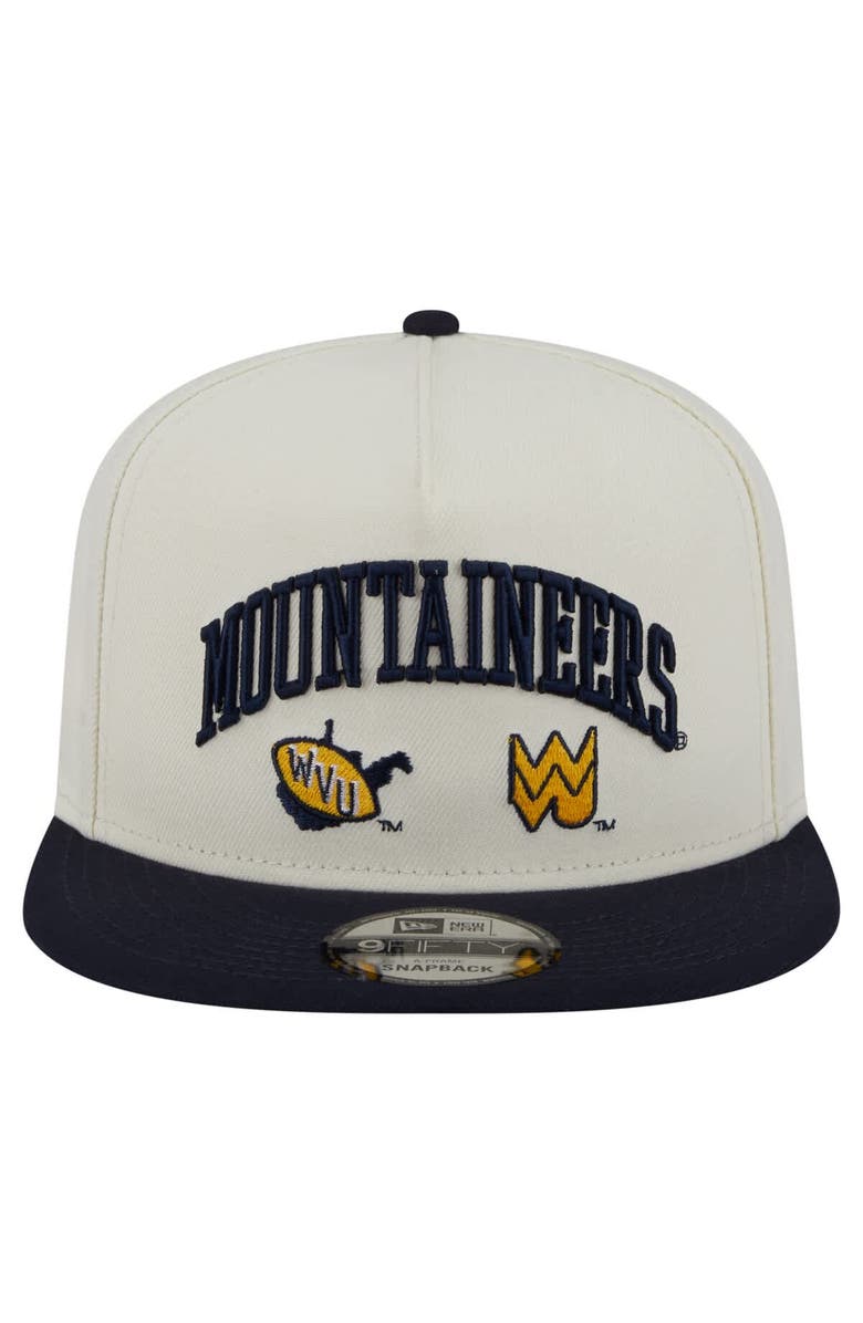 New Era Men's New Era White West Virginia Mountaineers Collegiate 9FIFTY A-Frame Snapback Hat, Alternate, color, White