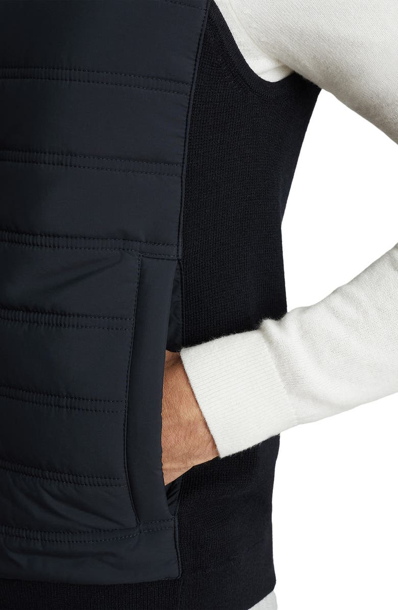 Reiss William Mixed Media Vest, Alternate, color, Navy