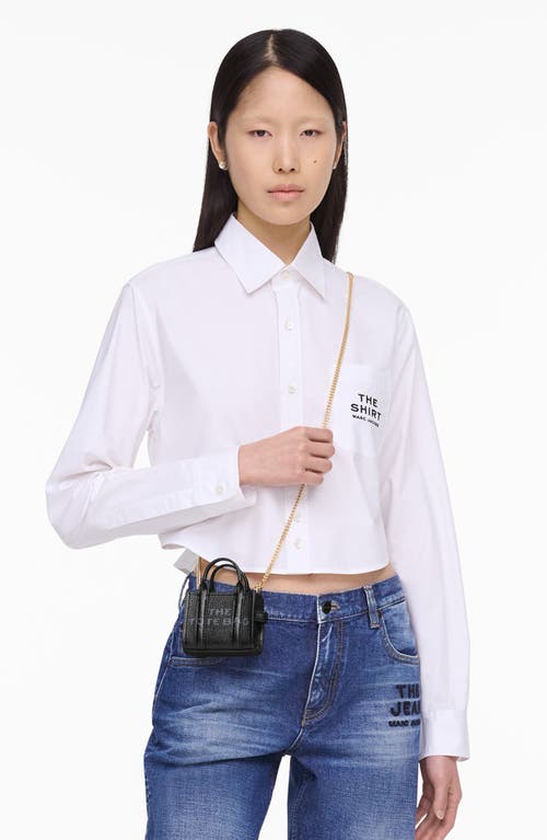 Marc Jacobs The Nano Charm Tote Leather Crossbody Bag In Black