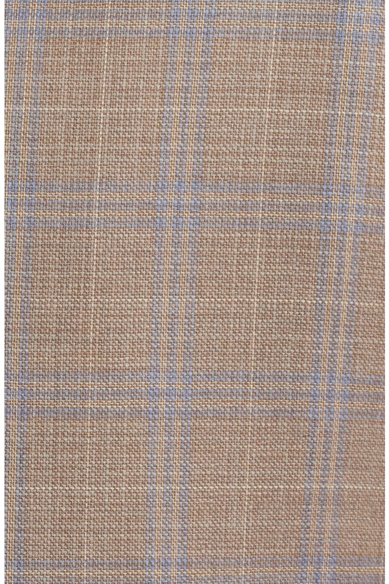 Kei Trim Fit Plaid Super 130s Wool Sport Coat, Alternate, color, BROWN