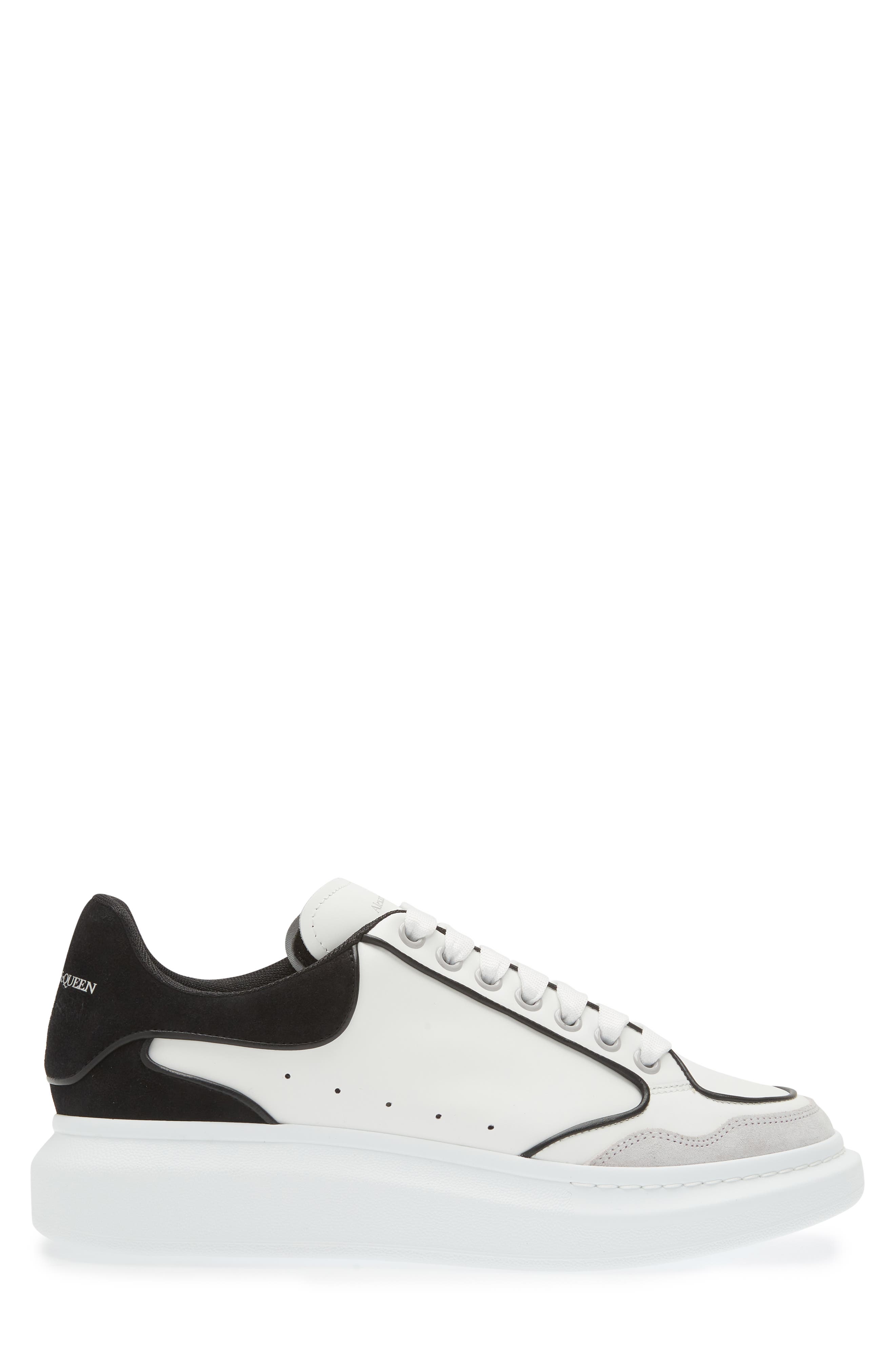 McQueen Oversized Retro Sneaker, Alternate, color, White/ Luna/ Black