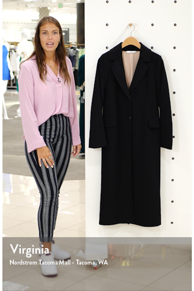 Notch Collar Wool Maxi Coat (Nordstrom Exclusive) video