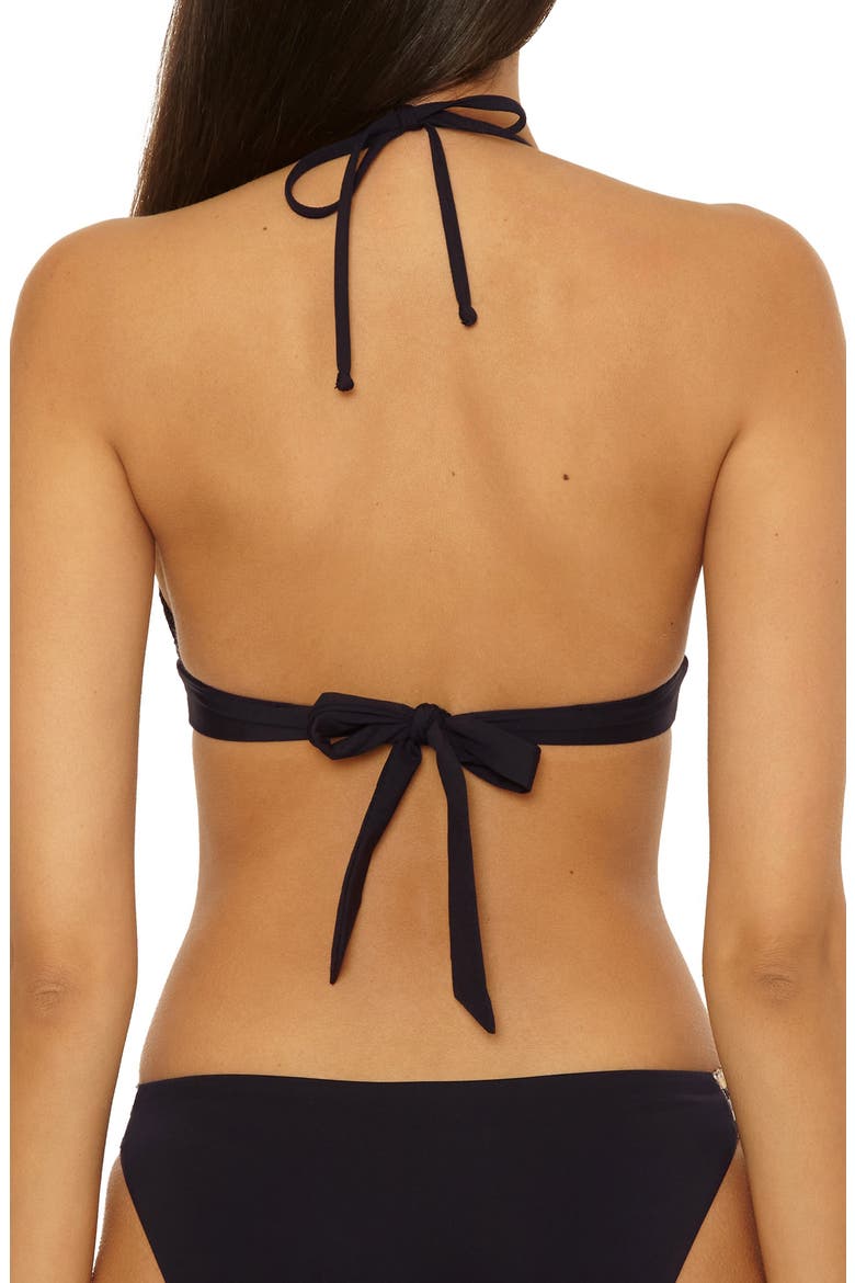 Fiesta Halter Bikini Top, Alternate, color, BLACK