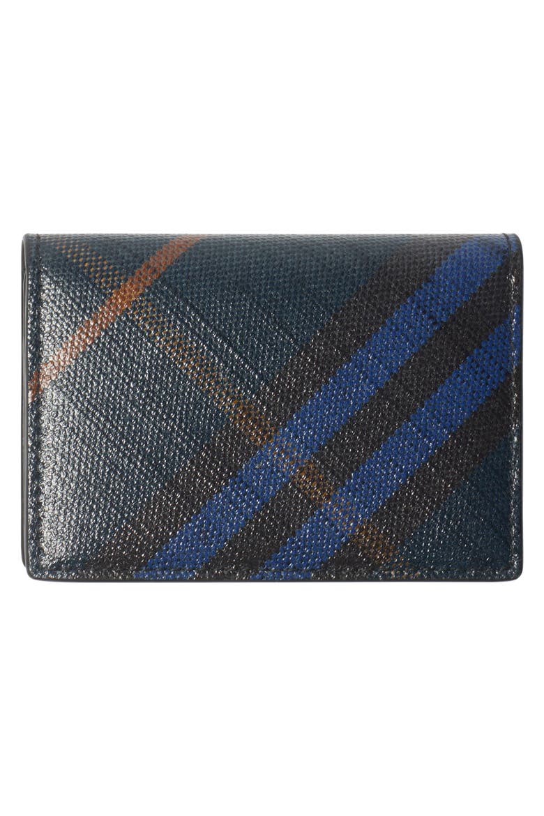 Check Coated Canvas Bifold Wallet, Alternate, color, MIDNIGHT