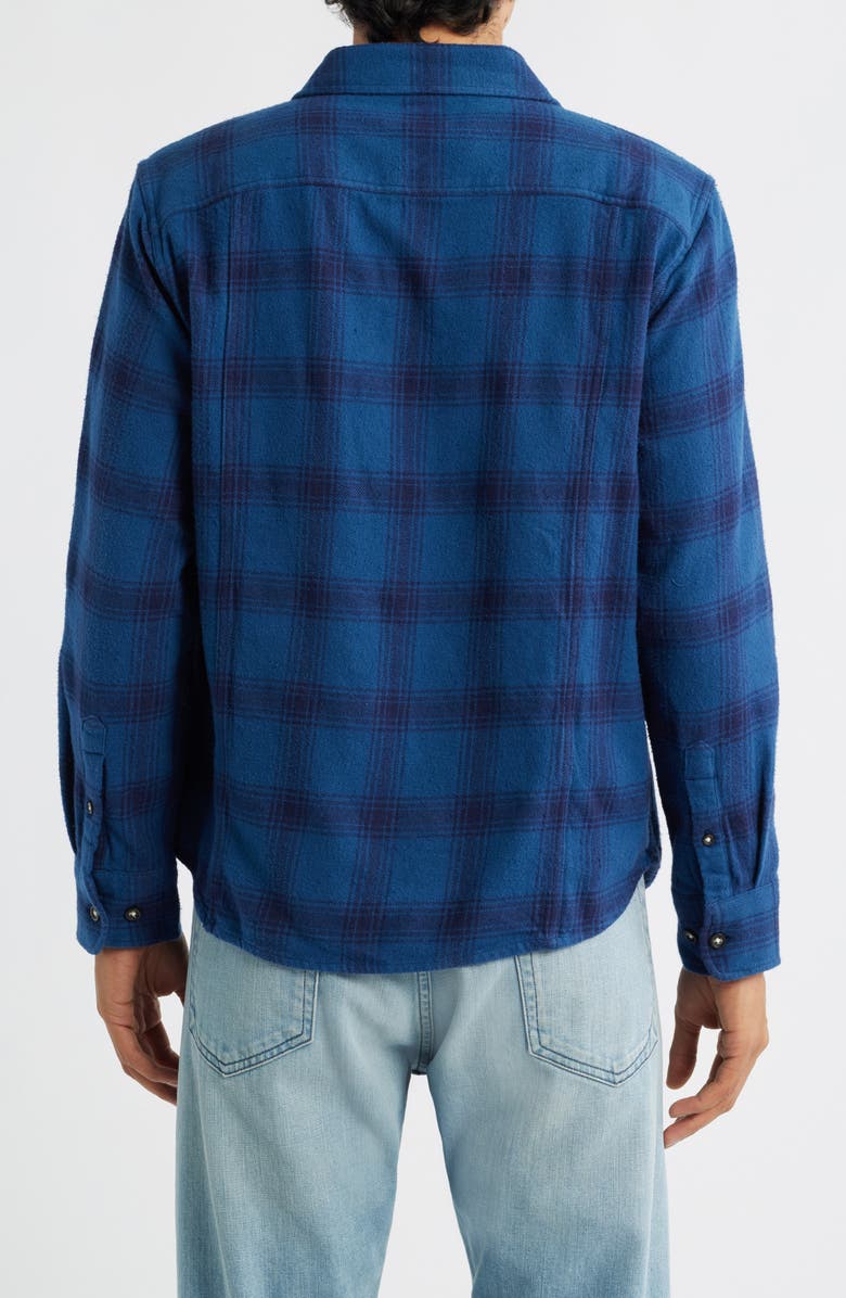 Corridor Appalachian Plaid Cotton Flannel Button-Up Shirt, Alternate, color, Navy