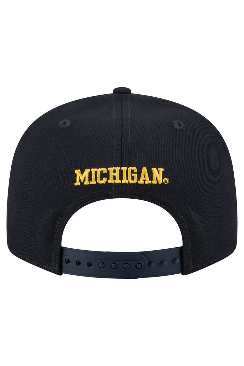 Men's New Era  Navy Michigan Wolverines Go Team 9FIFTY Snapback Hat, Alternate, color, Navy