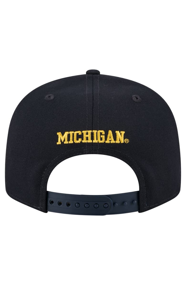 New Era Men's New Era Navy Michigan Wolverines Go Team 9FIFTY Snapback Hat, Alternate, color, Navy
