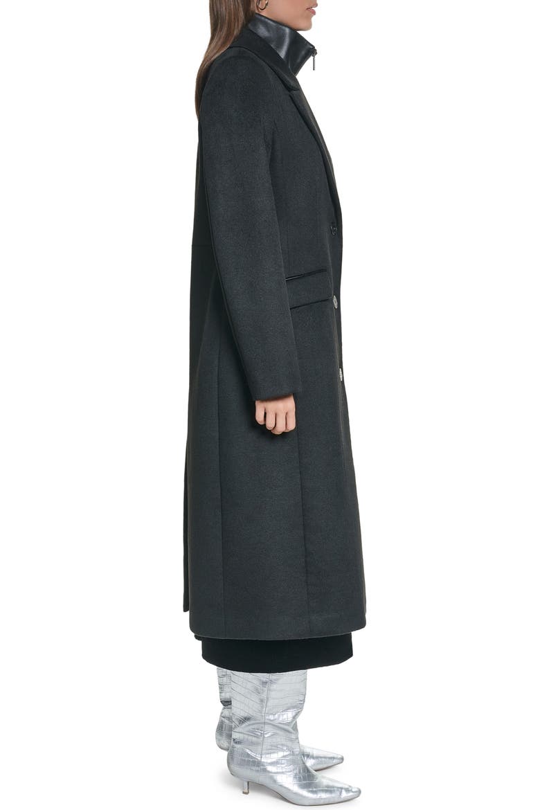 Wool Blend Coat with Removable Insert, Alternate, color, BLACK
