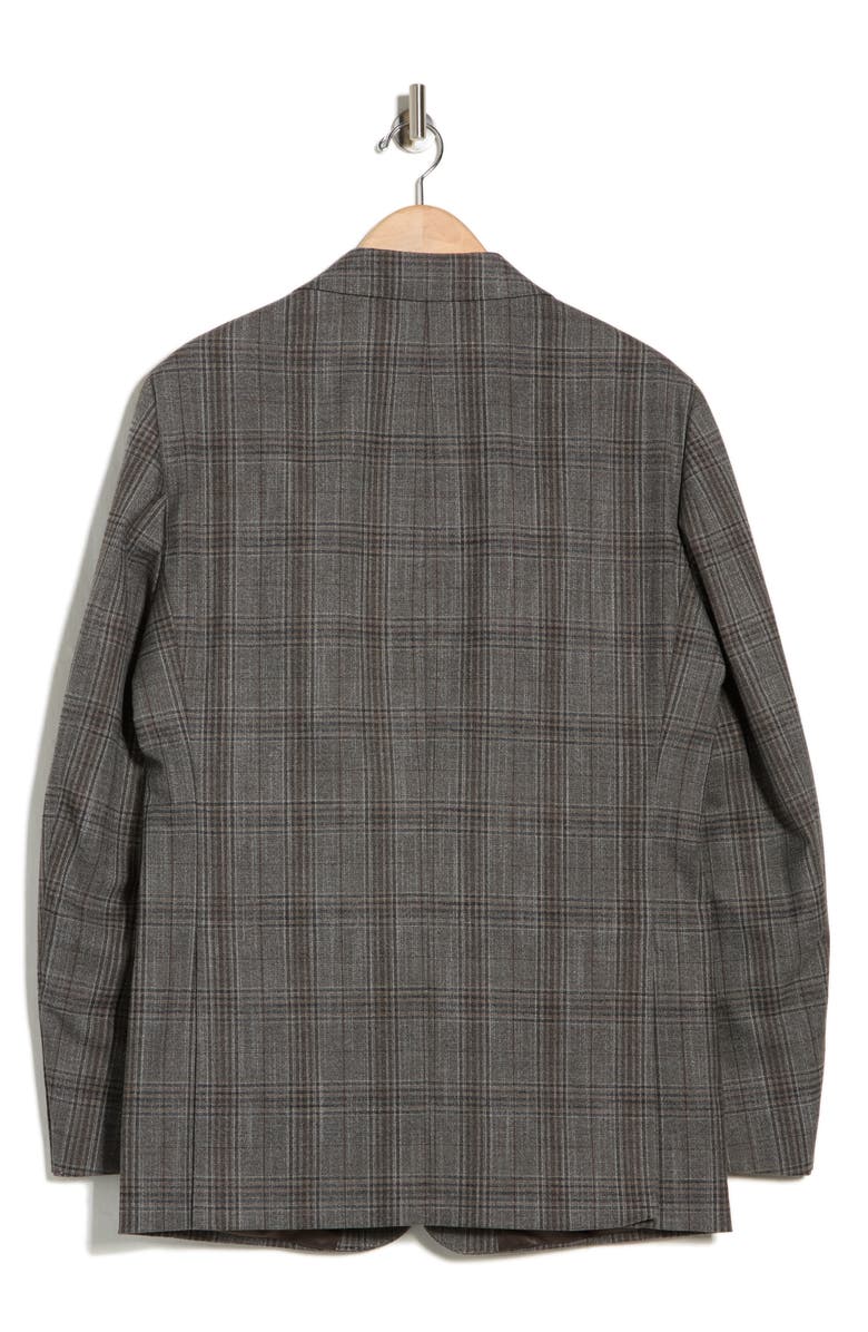 Tommy Hilfiger Plaid Notch Lapel Sport Coat, Alternate, color, Taupe/ Brown
