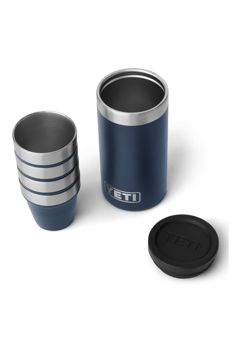 Rambler Set of 4 Shot Glasses & Case, Alternate, color, NAVY