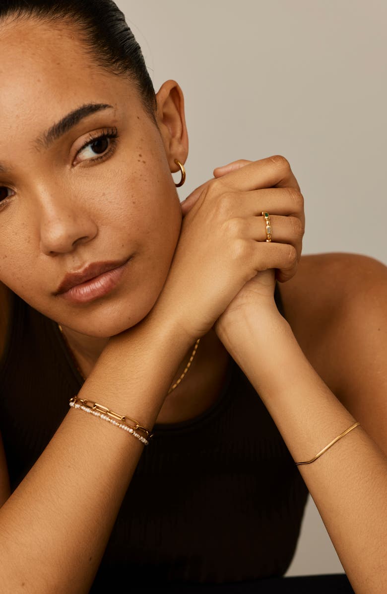 Missoma Molten Stone Stacking Ring, Alternate, color, Gold