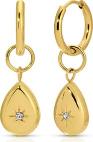 KOZAKH Illion Drop Hoop Earrings
