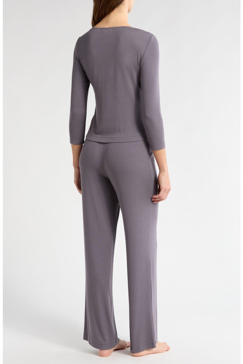 Rib Essentials Pajamas, Alternate, color, PURPLE SLATE
