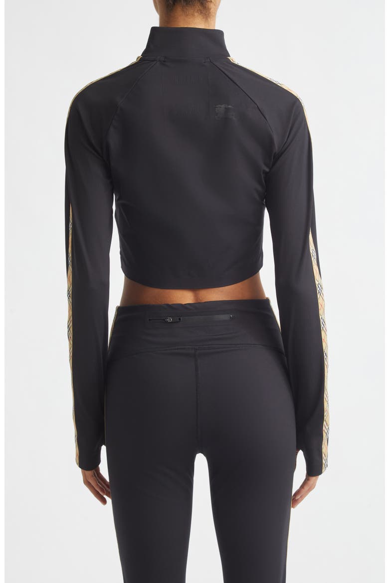 Astrid Crop Track Jacket, Alternate, color, BLACK