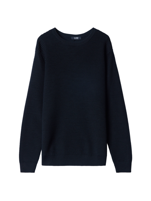 Textured-Knit Silk Cashmere Sweater