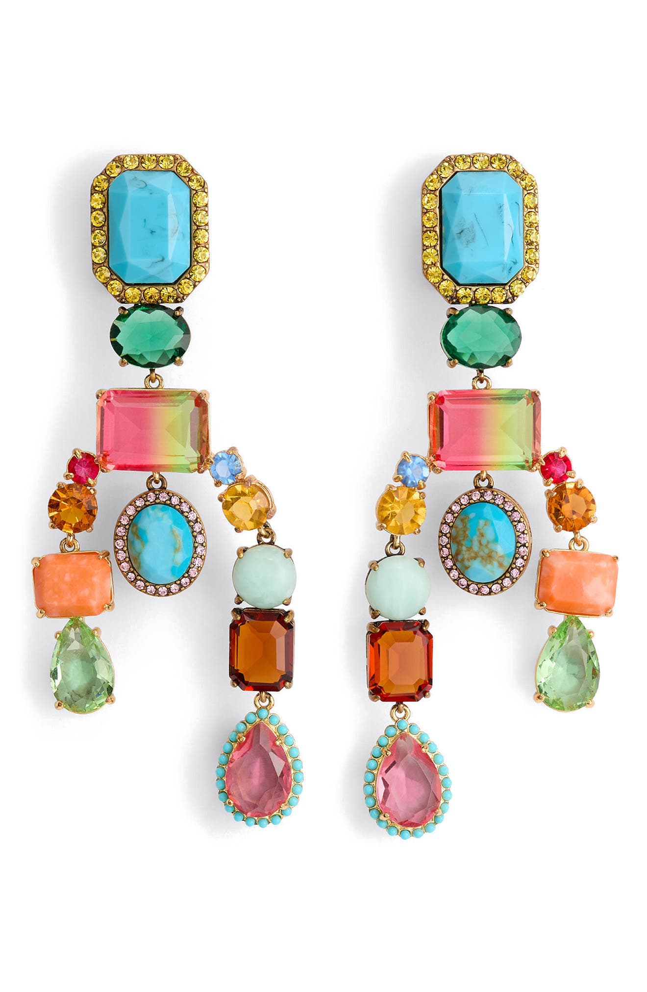 Kurt Geiger London Mixed Chandelier Drop Earrings