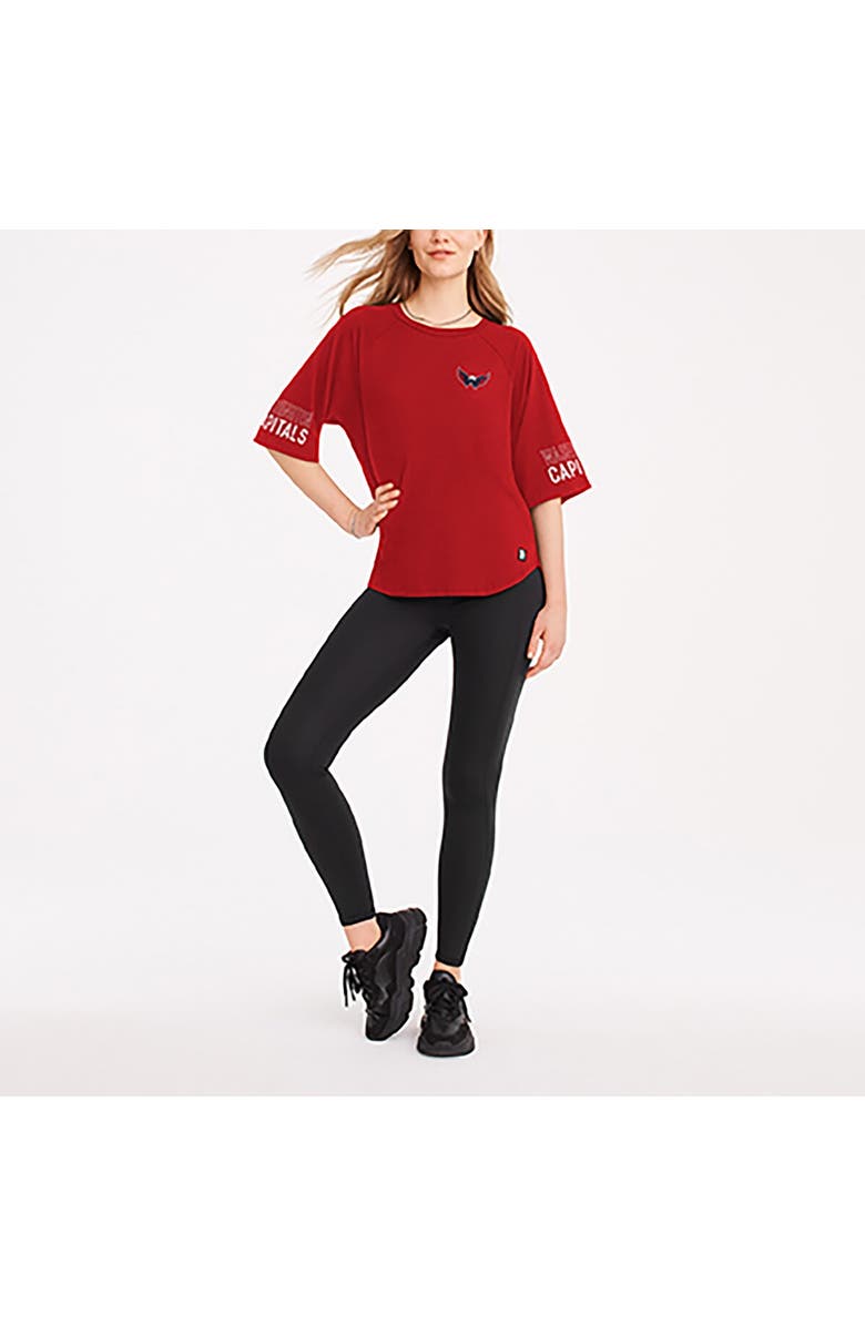 DKNY SPORT Women's DKNY Sport Red Washington Capitals Diana Tri-Blend Oversized T-Shirt, Alternate, color,