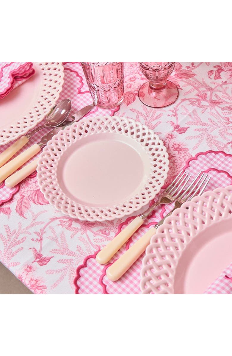 Mrs. Alice Pink Basketweave Starter Plate, Alternate, color, Pink