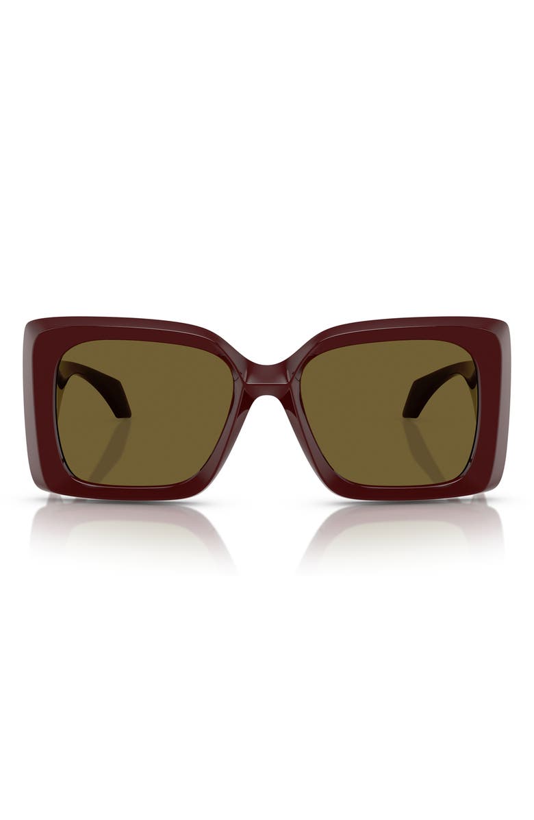 Versace 54mm Irregular Sunglasses, Main, color, Dark Ruby