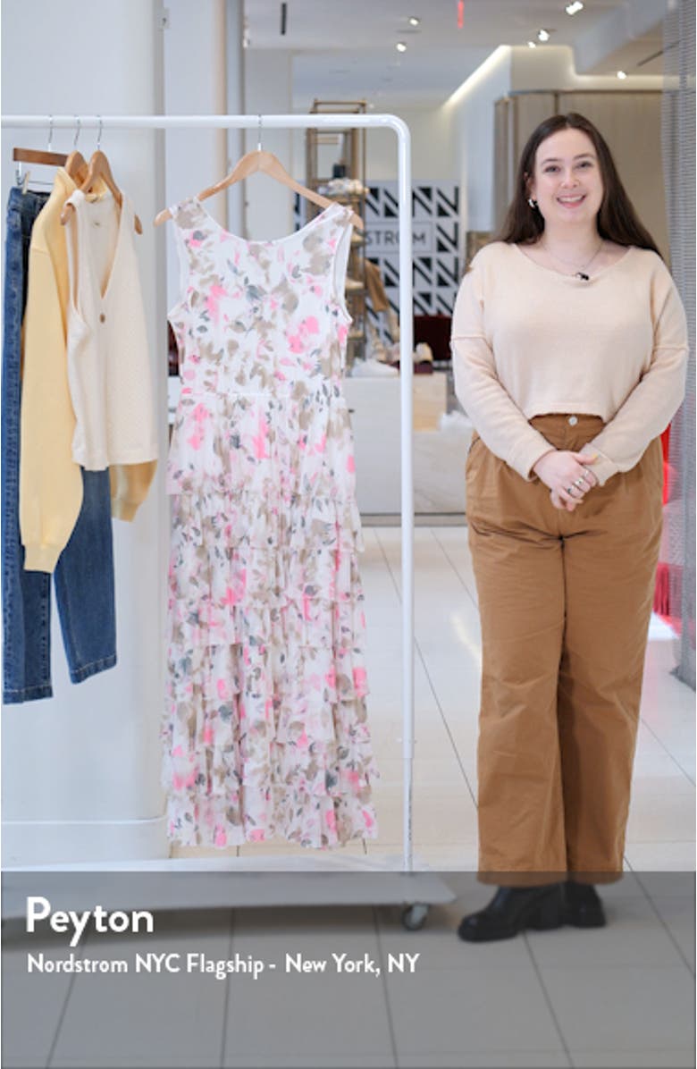 Floral Tiered Ruffle Dress, sales video thumbnail