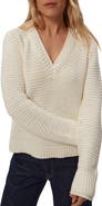 Michael Stars Linda Tape Yarn V-Neck Sweater