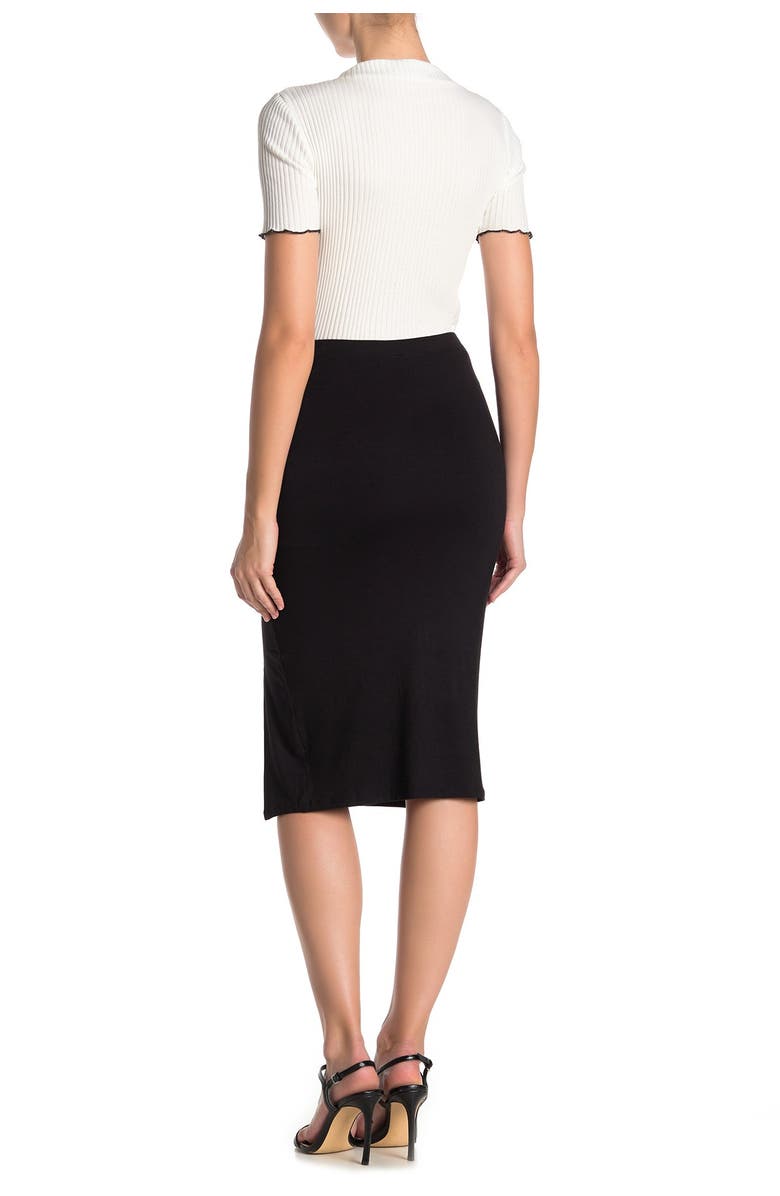 Velvet Torch Ruched Side Slit Midi Skirt, Alternate, color,