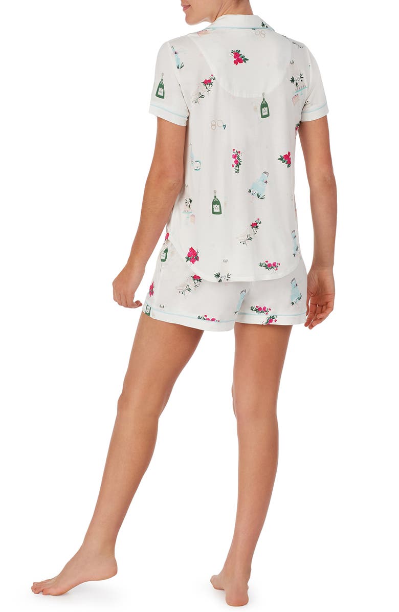 Kate Spade New York print short pajamas, Alternate, color, White