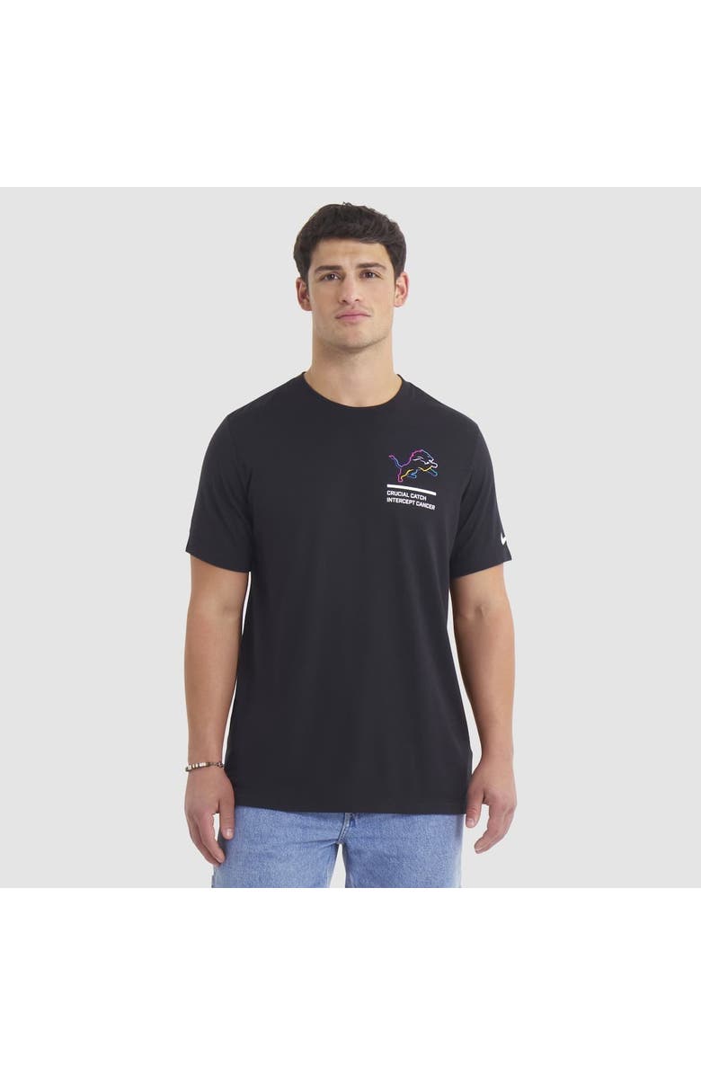 Nike Men's Nike Black Detroit Lions 2025 NFL Crucial Catch Tri-Blend Dri-FIT T-Shirt, Alternate, color, Black
