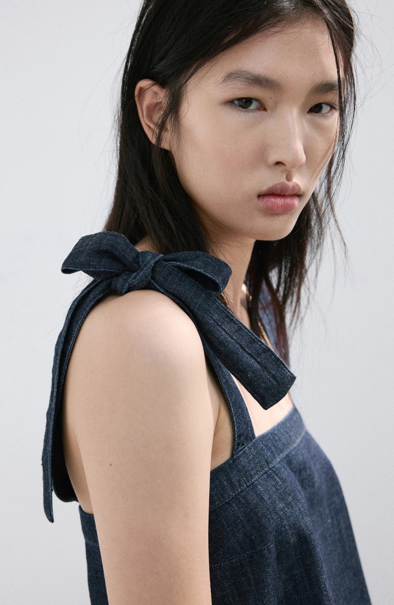 MANGO Calonge Denim Top, Alternate, color, Open Blue