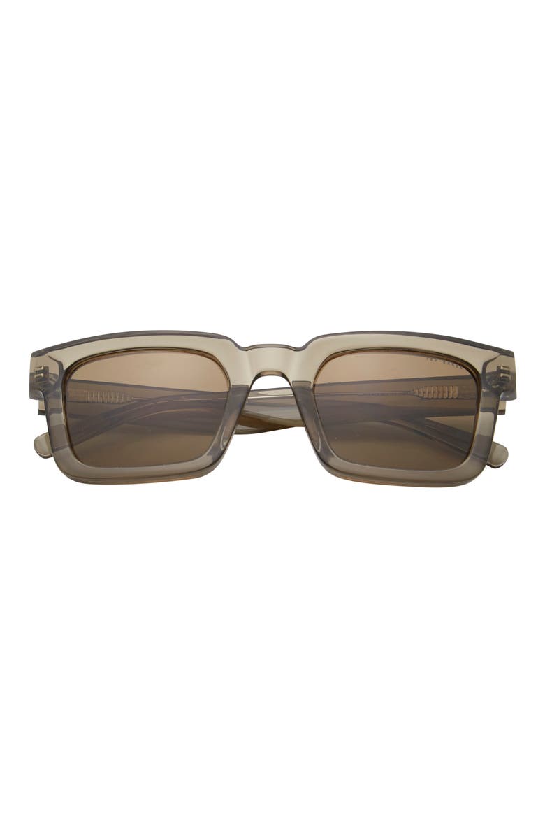 51mm Polarized Square Sunglasses, Main, color, TAUPE