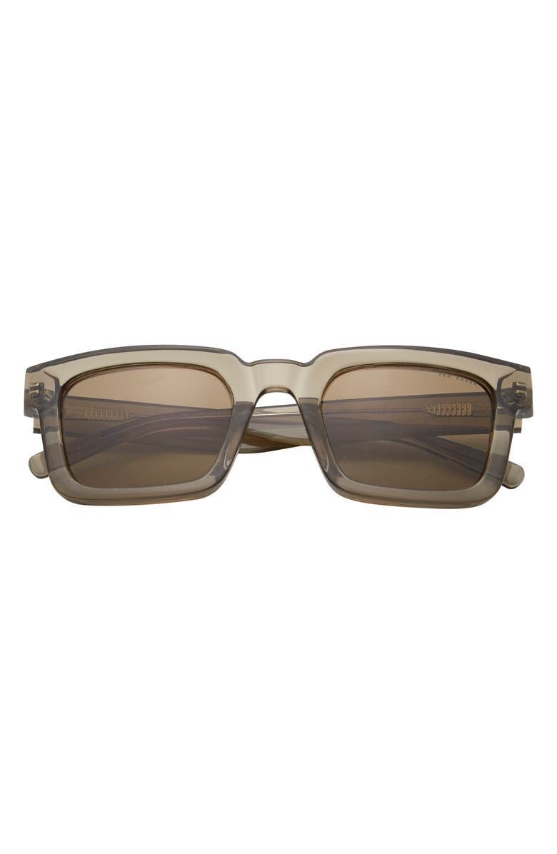 Ted Baker 51mm Polarized Square Sunglasses, Main, color, Taupe