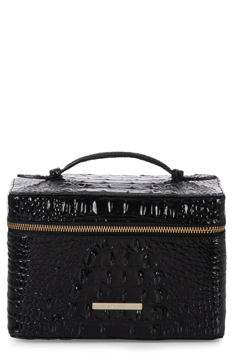 Brahmin Charmaine Croc Embossed Leather Train Case, Main, color, 