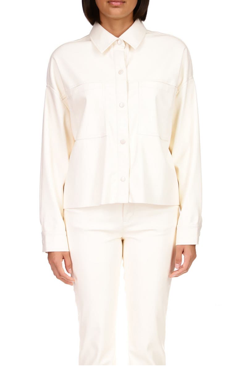 Sanctuary Lori Faux Leather Shacket, Alternate, color, 