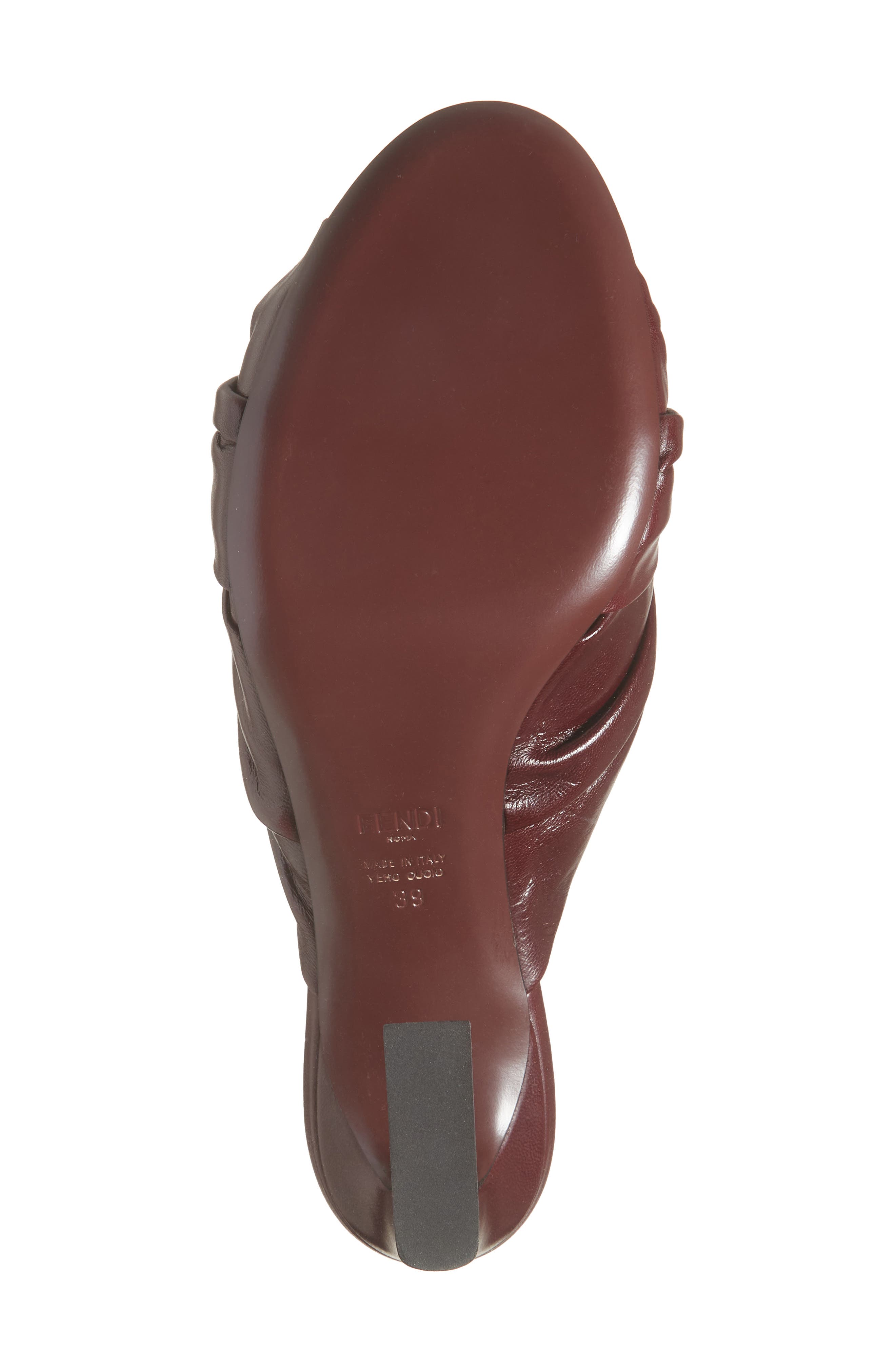 Fendi Arco Sandal, Alternate, color, Burgundy