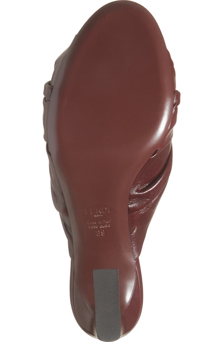 Fendi Arco Sandal, Alternate, color, Burgundy