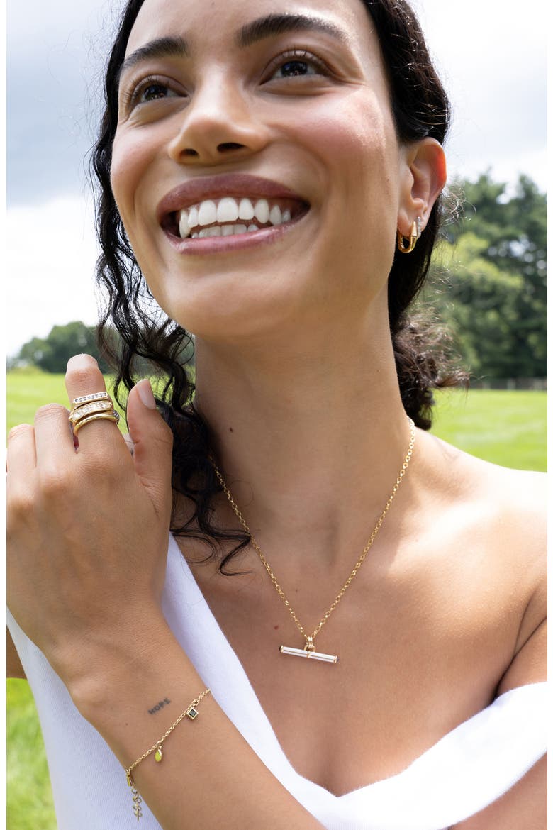 18k Gold Ceramic Toggle Necklace, Alternate, color, 18K YELLOW GOLD