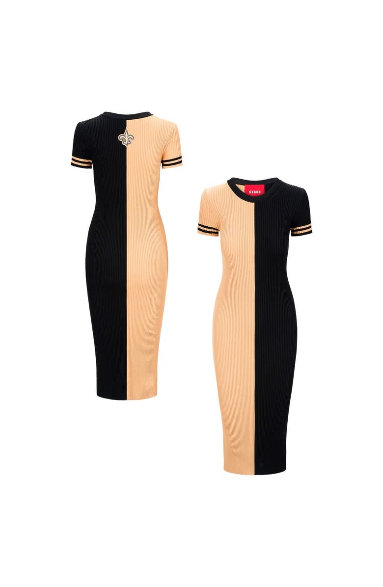 STAUD Women's STAUD  Gold/Black New Orleans Saints Colleen Dress, Main, color, Gold