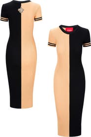 STAUD Women's STAUD Gold/Black New Orleans Saints Colleen Dress