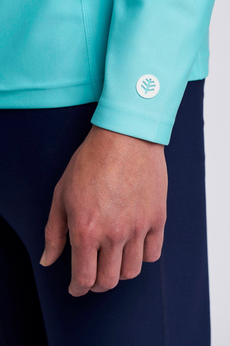 Men's Tulum Surf Long Sleeve Rash Guard, UPF 50+ Sun Protection, Alternate, color, Coolibar Blue