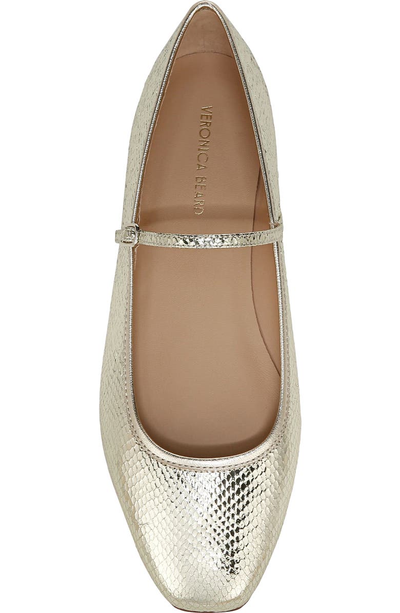 Veronica Beard Ellie Mary Jane Flat, Alternate, color, Platinum