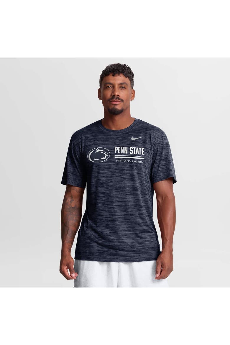 Men's Nike Navy Penn State Nittany Lions Sideline Velocity Dri-FIT T-Shirt, Main, color, Navy