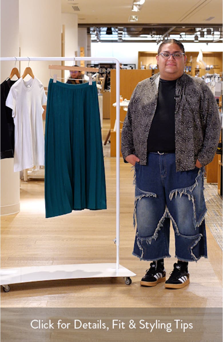 Pleated Knit A-Line Skirt, sales video thumbnail