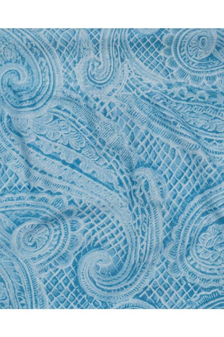 Crochet Paisley Womens Bikini Top, Alternate, color, Crochet Paisley Teal