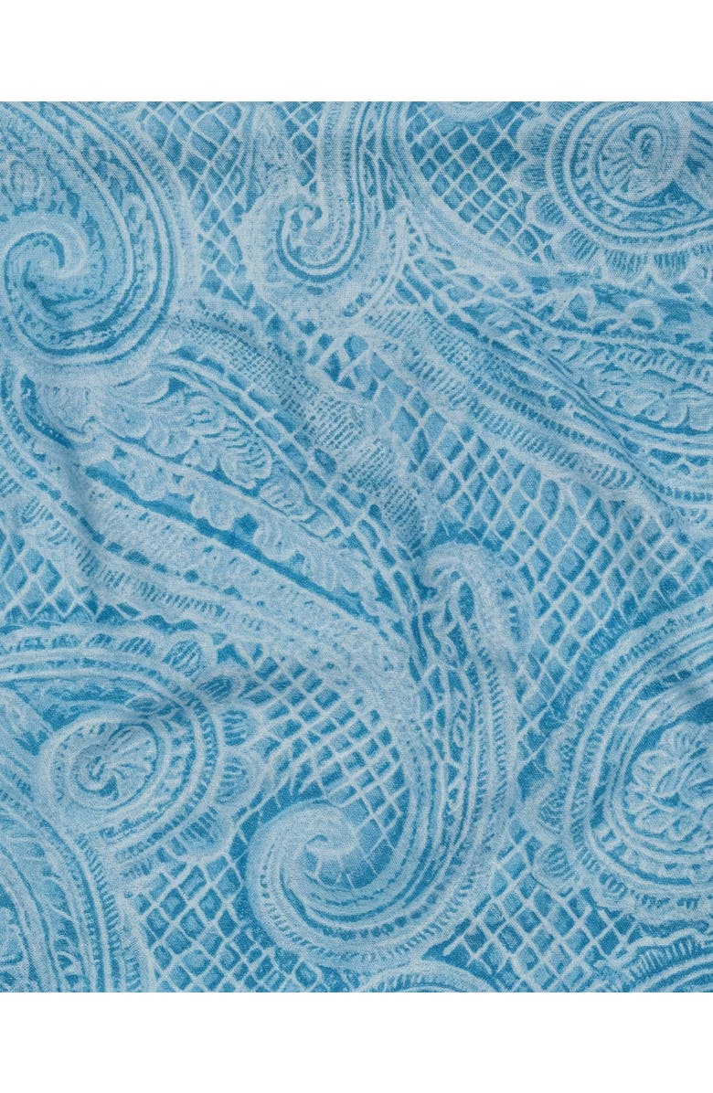 Lords of Harlech Crochet Paisley Womens Bikini Bottom, Alternate, color, Crochet Paisley Teal